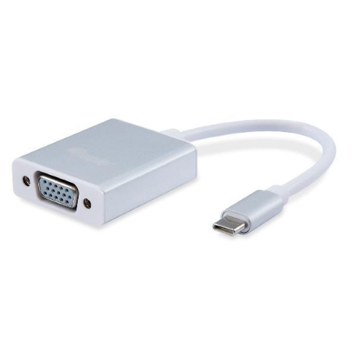 EQIUP 133451 CAVO DI INTERFACCIA E ADATTATORE USB TYPE C VGA BIANCO